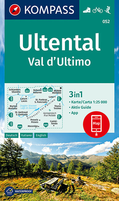 Libro Carta escursionistica n. 052. Val d'Ultimo-Ultental 1:25.000. Ediz. italiana