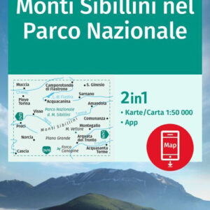 Libro Carta escursionistica n. 2474 Monti Sibillini nel Parco Nazionale 1:50.000 di  - ean 9783991217329 - Kompass
