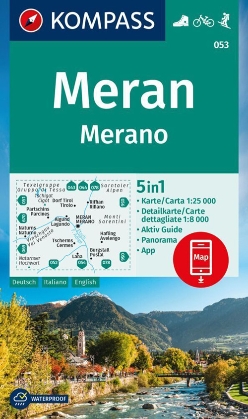 Libro Carta escursionistica n. 053. Merano di - ean 9783991217381 - Kompass
