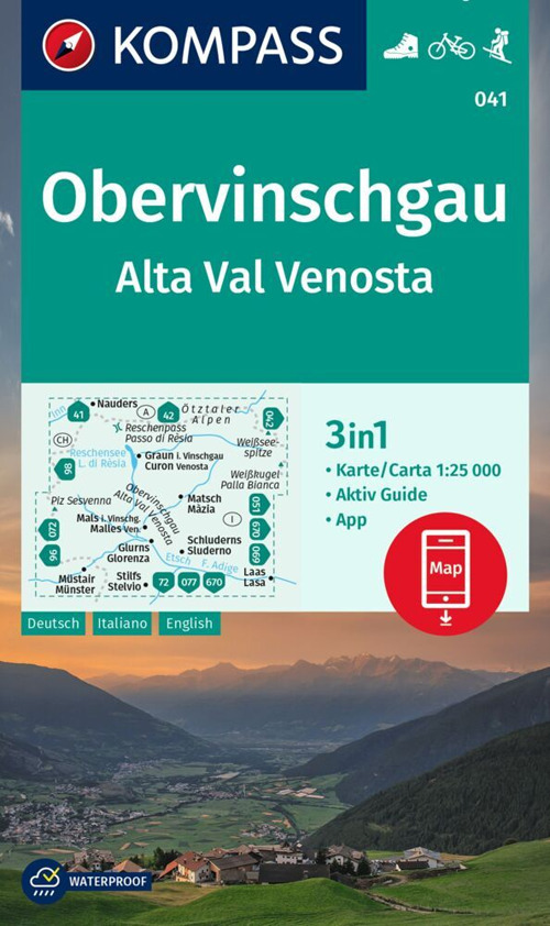 Libro Carta escursionistica n. 041. Alta Val Venosta di - ean 9783991217497 - Kompass