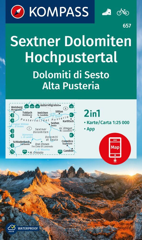Libro Cartina escursionistica n. 657 Dolomiti di Sesto