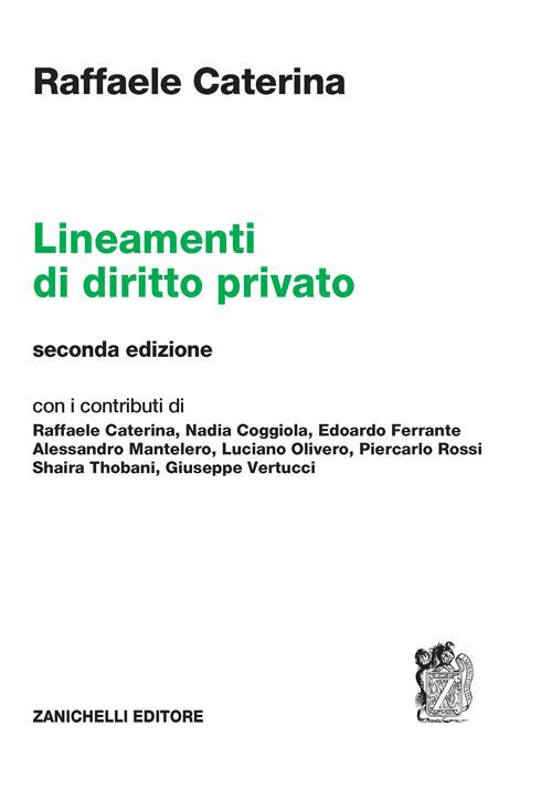Libro Lineamenti di diritto privato di Raffaele Caterina - ean 9788808299475 - Zanichelli