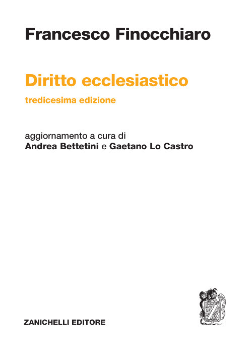 Libro Diritto ecclesiastico di Francesco Finocchiaro - ean 9788808520135 - Zanichelli