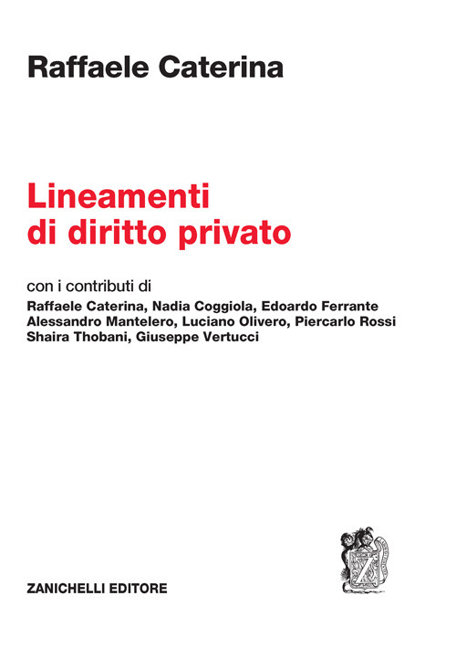 Libro Lineamenti di diritto privato di Raffaele Caterina - ean 9788808620828 - Zanichelli