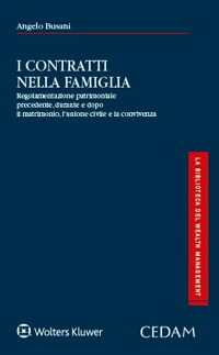 Libro contratti nella famiglia. Regolamentazione patrimoniale precedente