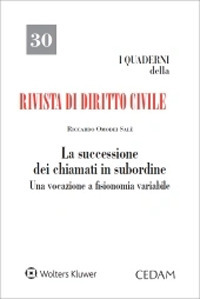 Libro successione dei chiamati in subordine. Una vocazione a fisionomia variabile di Riccardo Omodei Salè - ean 9788813375393 - CEDAM