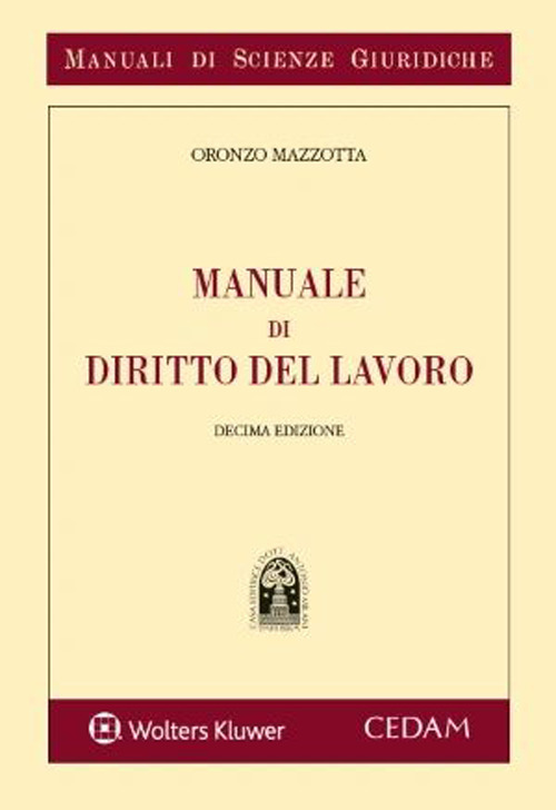 Libro Manuale di diritto del lavoro di Oronzo Mazzotta - ean 9788813379810 - CEDAM