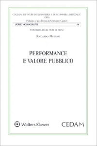 Libro Performance e valore pubblico di Riccardo Mussari - ean 9788813380069 - CEDAM