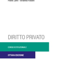 Libro Diritto privato. Corso istituzionale di Arianna Fusaro; Paolo Zatti - ean 9788813380663 - CEDAM