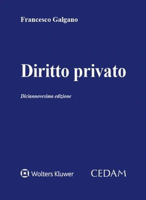 Libro Diritto privato di Francesco Galgano - ean 9788813380731 - CEDAM