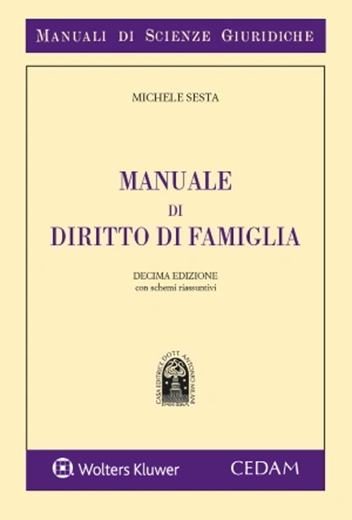 Libro Manuale di diritto di famiglia di Michele Sesta - ean 9788813382452 - CEDAM