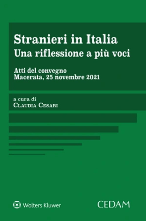Libro Stranieri in Italia. Una riflessione a più voci di  - ean 9788813384494 - CEDAM
