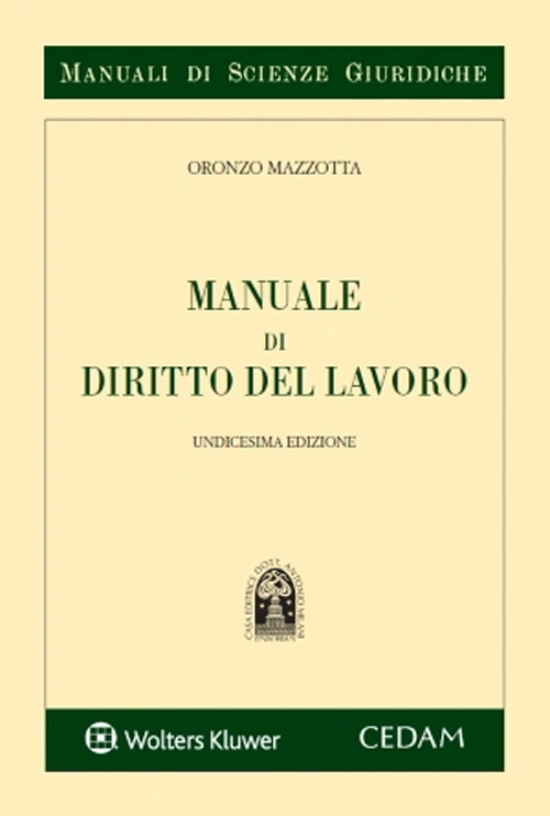 Libro Manuale di diritto del lavoro di Oronzo Mazzotta - ean 9788813385958 - CEDAM