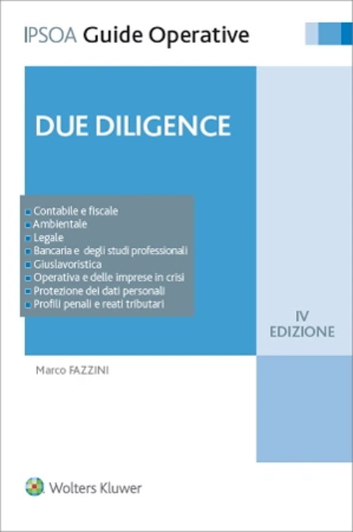 Libro Due diligence di Marco Fazzini - ean 9788821780226 - Ipsoa