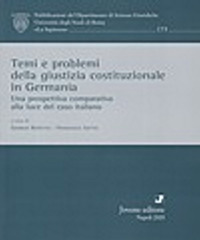 Libro Temi e problemi della giustizia costituzionale in Germania. Una prospettiva comparativa alla luce del caso italiano di  - ean 9788824326995 - Jovene
