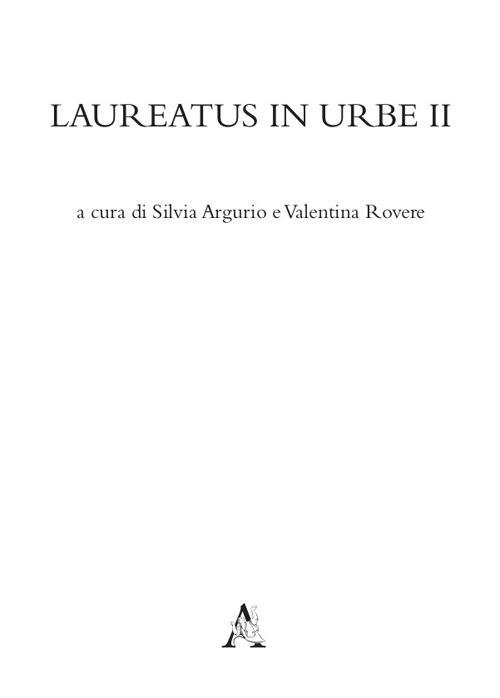 Libro Laureatus in Urbe di  - ean 9788825541373 - Aracne