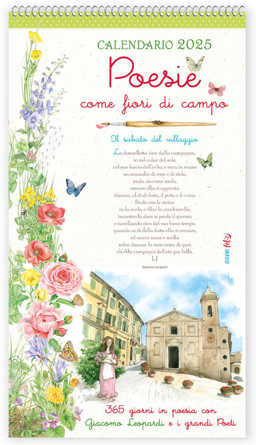 Libro Poesie come fiori di campo. 365 giorni in poesia con Giacomo Leopardi e i grandi poeti. Calendario 2025 di  - ean 9788826208244 - Edizioni del Baldo