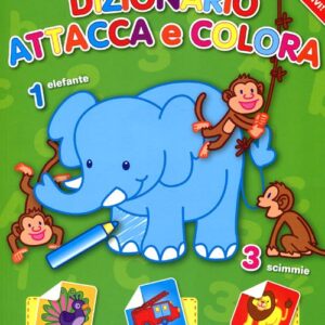 Libro - Il mio grande dizionario attacca e colora. Con adesivi - ISBN 9789461519924