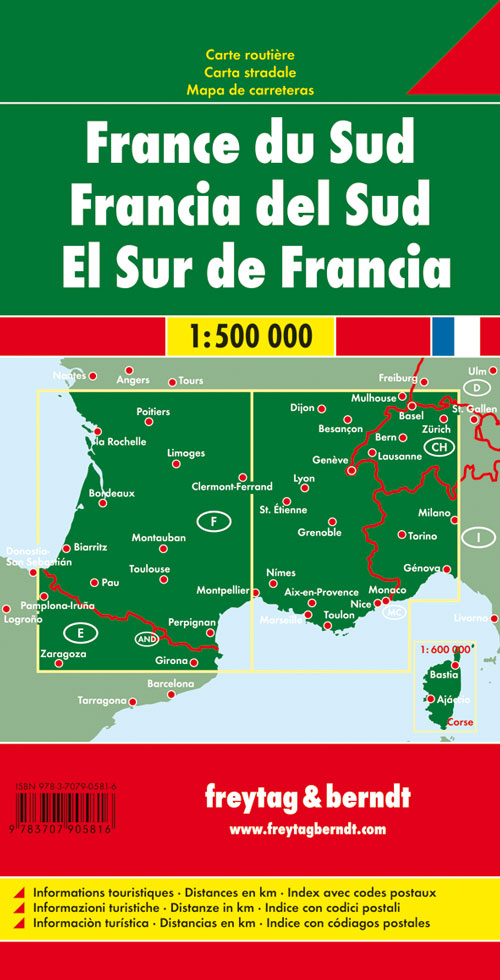 Libro Francia sud 1.500.000 di  - ean 9783707905816 - Freytag & Berndt