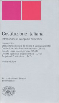 Libro Costituzione italiana di  - ean 9788806177904 - Einaudi