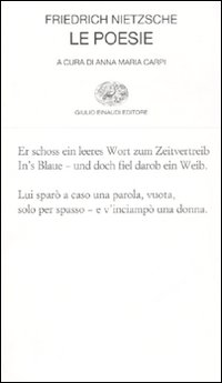 Libro poesie. Testo tedesco a fronte di Friedrich Nietzsche - ean 9788806194345 - Einaudi