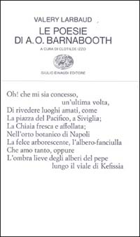 Libro poesie di A. O. Barnabooth di Valéry Larbaud - ean 9788806541552 - Einaudi