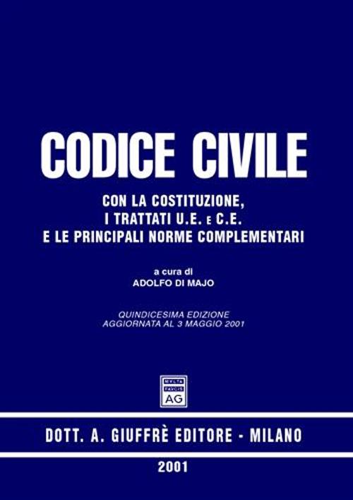 Libro Codice civile. Con la Costituzione