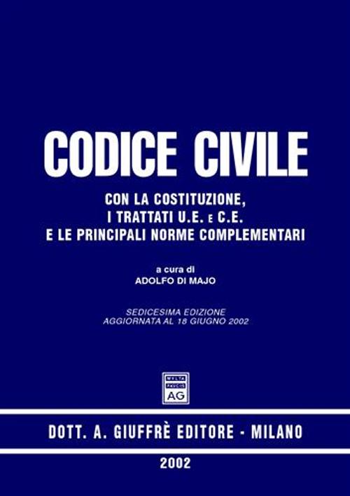 Libro Codice civile. Con la Costituzione