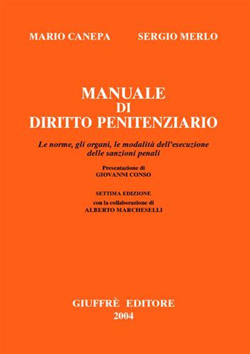 Libro Manuale di diritto penitenziario. Le norme