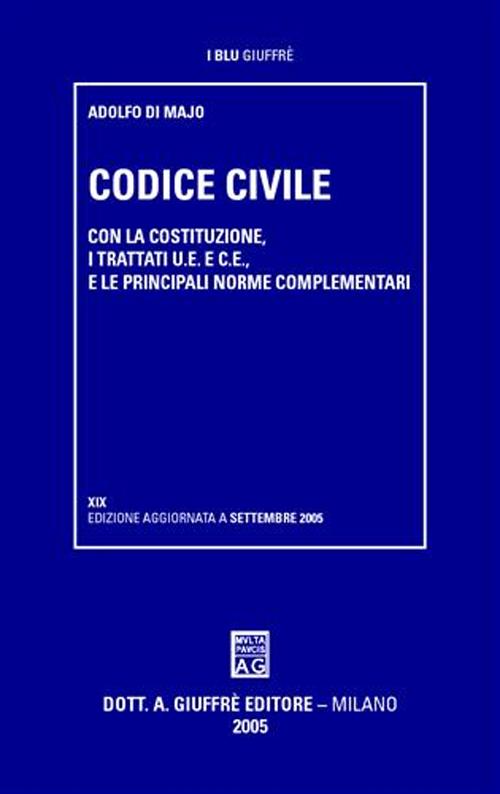 Libro Codice civile. Con la Costituzione