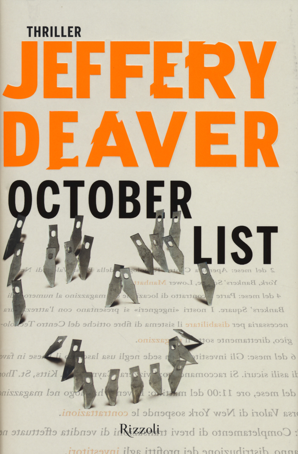 Libro October List di Jeffery Deaver - ean 9788817074193 - Rizzoli