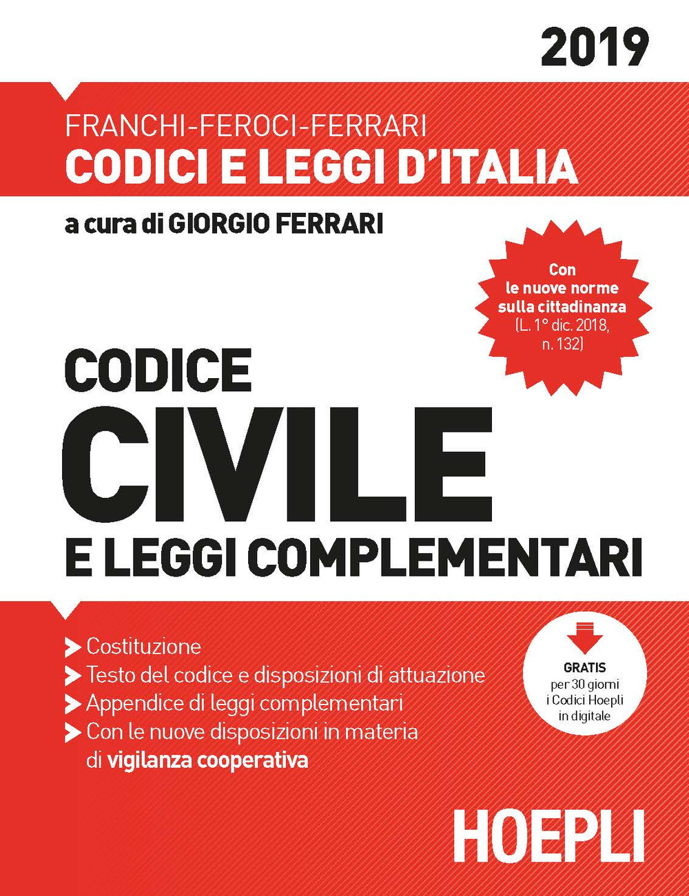 Libro Codice civile e leggi complementari di  - ean 9788820388164 - Hoepli