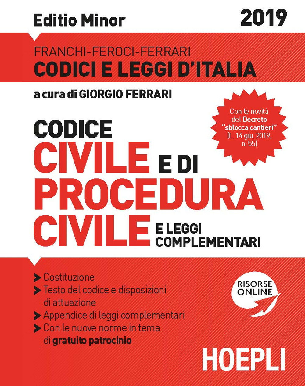 Libro Codice civile e di procedura civile e leggi complementari. Ediz. minore di  - ean 9788820388225 - Hoepli