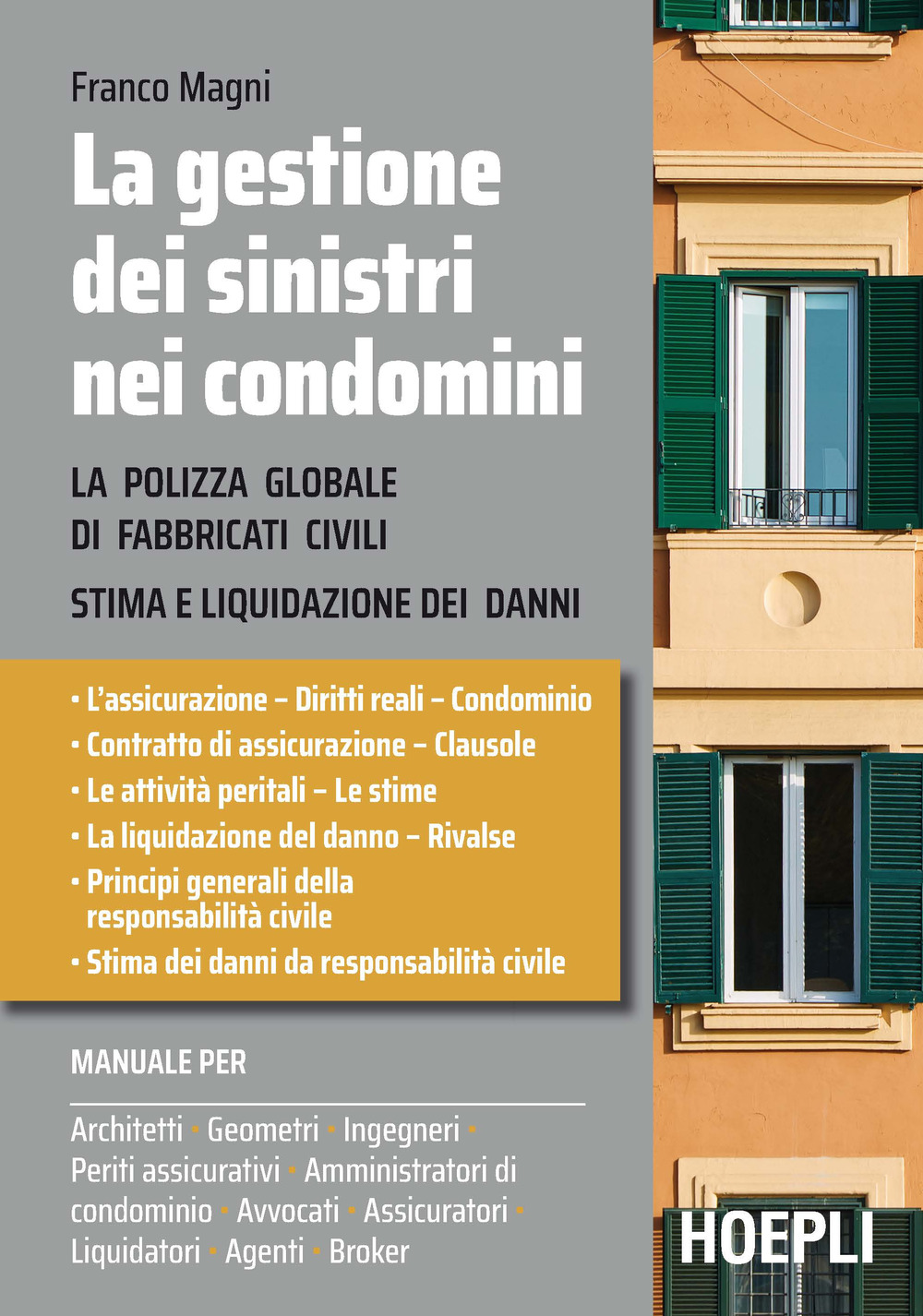 Libro gestione dei sinistri nei condomini. La polizza globale di fabbricati civili. Stima e liquidazioni dei danni di Franco Magni - ean 9788820389284 - Hoepli