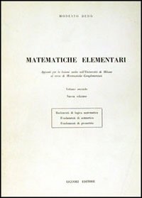 Libro Matematiche elementari di Modesto Dedò - ean 9788820701772 - Liguori