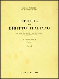 Libro Storia del diritto italiano di Bruno Paradisi - ean 9788820705060 - Liguori