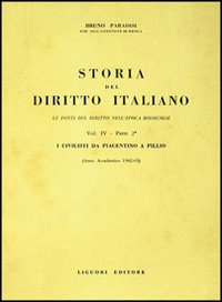 Libro Storia del diritto italiano (4/2) di Bruno Paradisi - ean 9788820705084 - Liguori