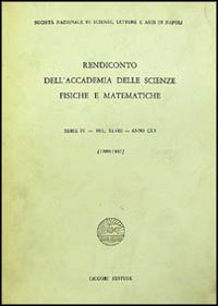 Libro Rendiconto dell'Accademia delle scienze fisiche e matematiche. Serie IV di  - ean 9788820711924 - Liguori