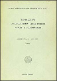 Libro Rendiconto dell'Accademia delle scienze fisiche e matematiche. Serie IV di  - ean 9788820713355 - Liguori