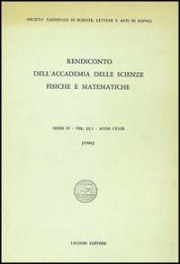 Libro Rendiconto dell'Accademia delle scienze fisiche e matematiche. Serie IV di  - ean 9788820713607 - Liguori