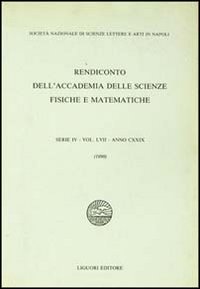 Libro Rendiconto dell'Accademia delle scienze fisiche e matematiche. Serie IV di  - ean 9788820720100 - Liguori