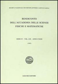 Libro Rendiconto dell'Accademia delle scienze fisiche e matematiche. Serie IV di  - ean 9788820722814 - Liguori