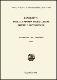 Libro Rendiconto dell'Accademia delle scienze fisiche e matematiche. Serie IV di  - ean 9788820738211 - Liguori