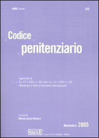 Libro Codice penitenziario di  - ean 9788824480185 - Edizioni Giuridiche Simone