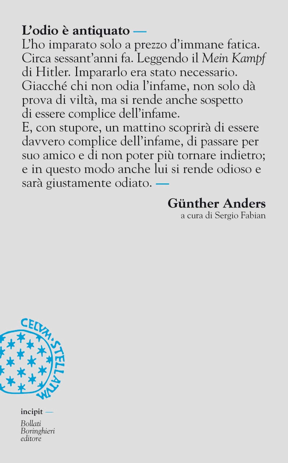 Libro odio è antiquato di Günther Anders - ean 9788833916835 - Bollati Boringhieri