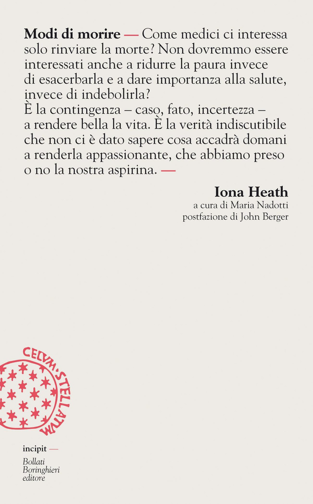 Libro Modi di morire di Iona Heath - ean 9788833918341 - Bollati Boringhieri