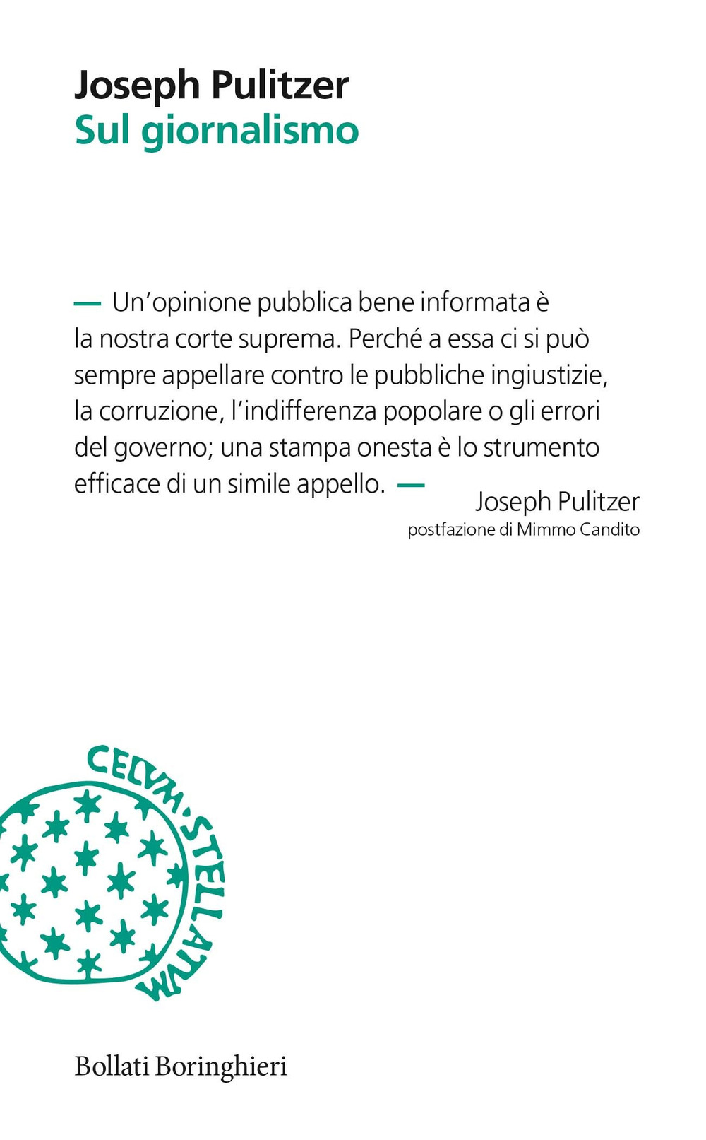 Libro Sul giornalismo di Joseph Pulitzer - ean 9788833918761 - Bollati Boringhieri