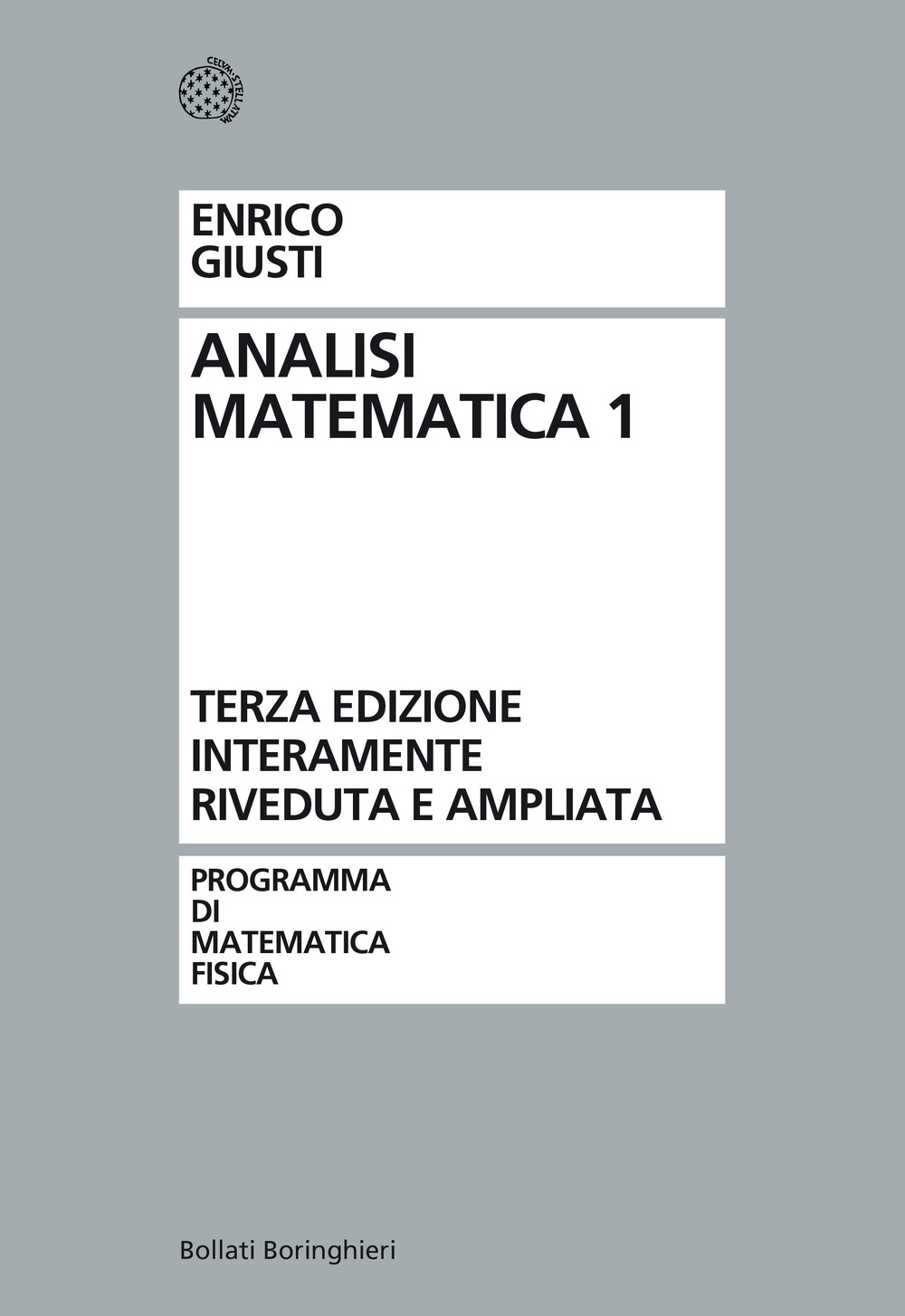 Libro Analisi matematica di Enrico Giusti - ean 9788833956848 - Bollati Boringhieri