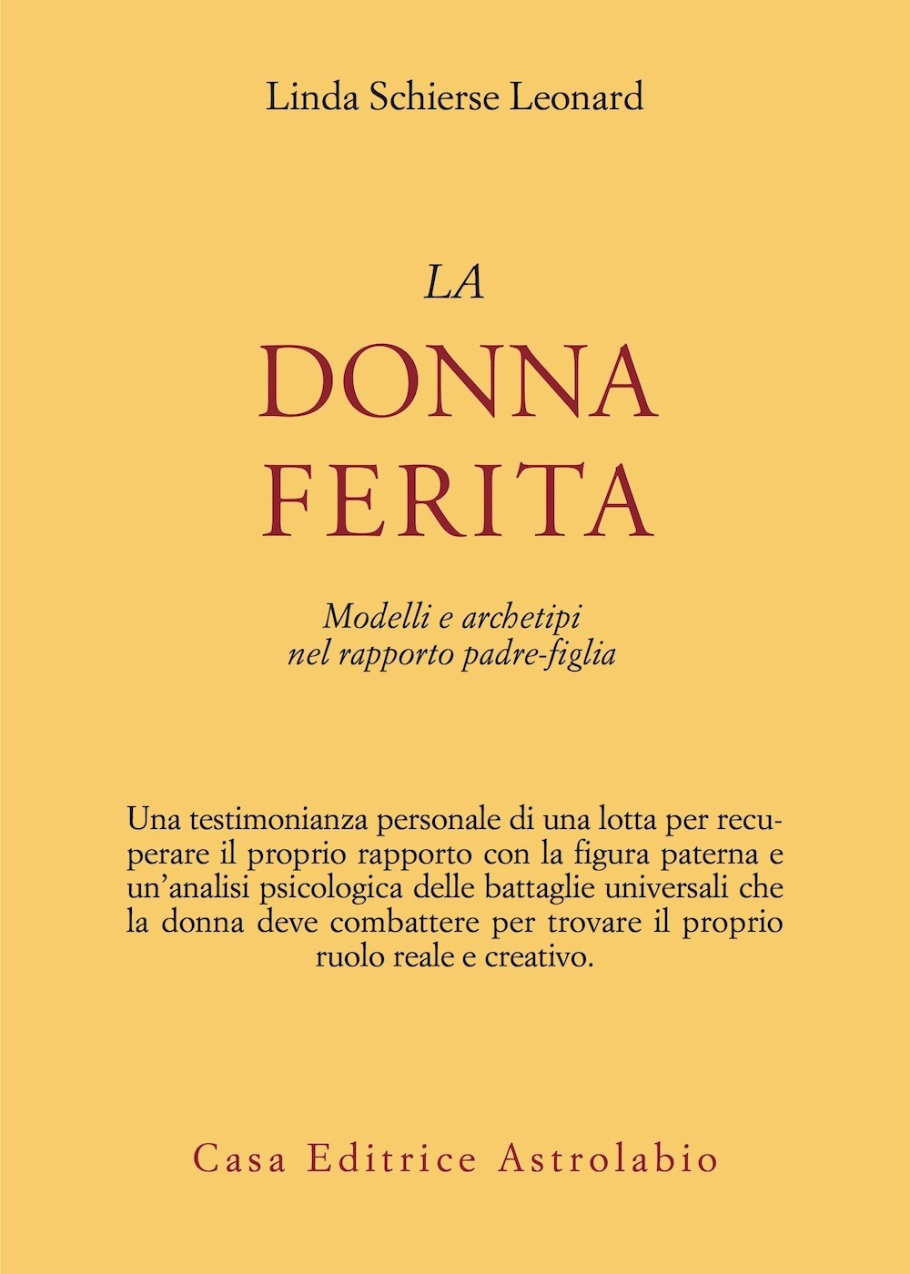 Libro donna ferita. Modelli e archetipi del rapporto padre-figlia di Linda S. Leonard - ean 9788834008300 - Astrolabio Ubaldini