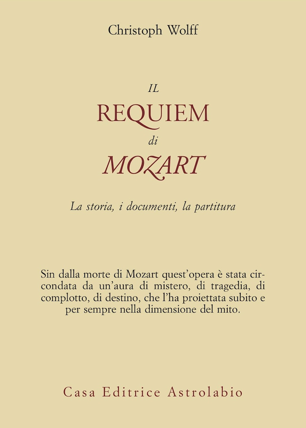 Libro Requiem di Mozart. La storia